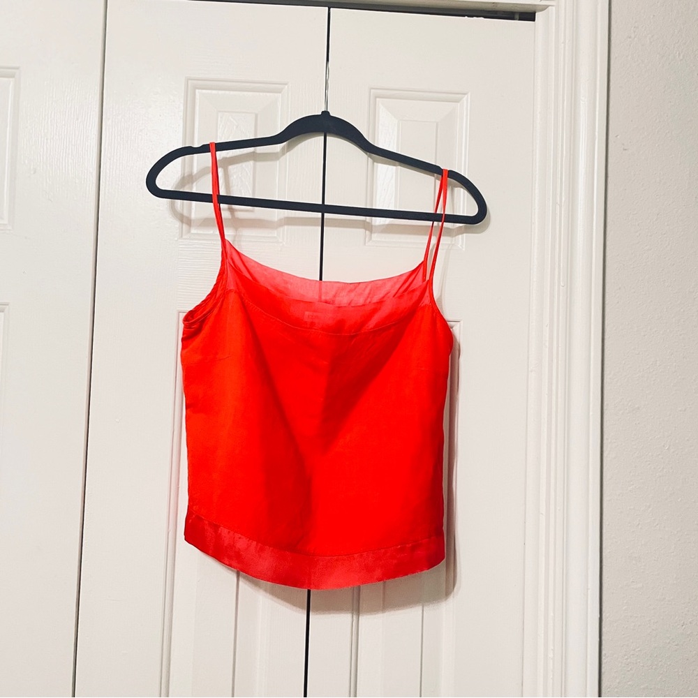 Elegant Red Camisole Top